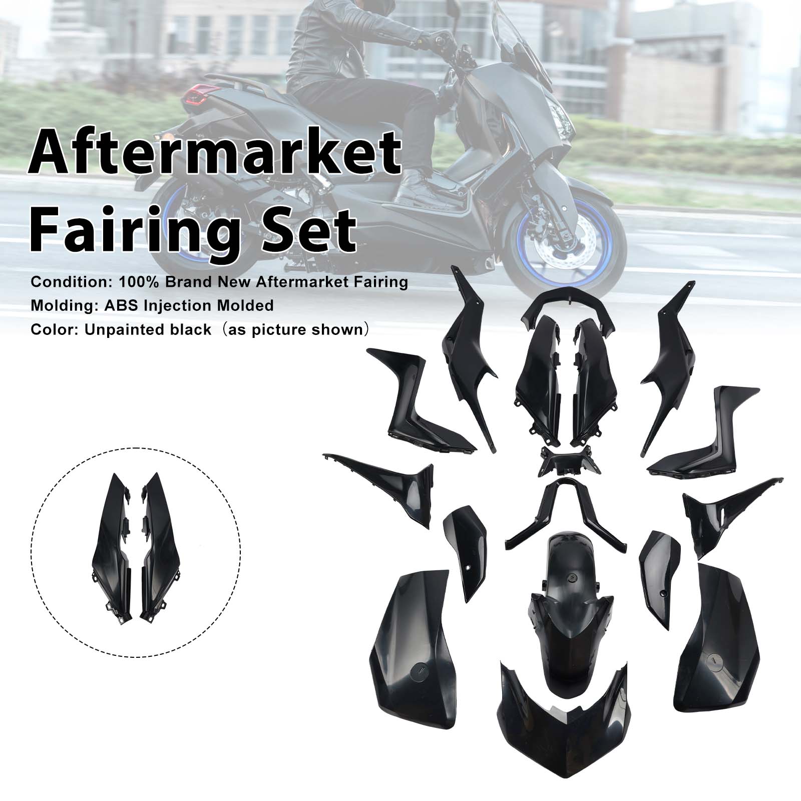 2025?2026 Yamaha X?MAX 300 Bodywork Fairing Injection Unpainted Generic