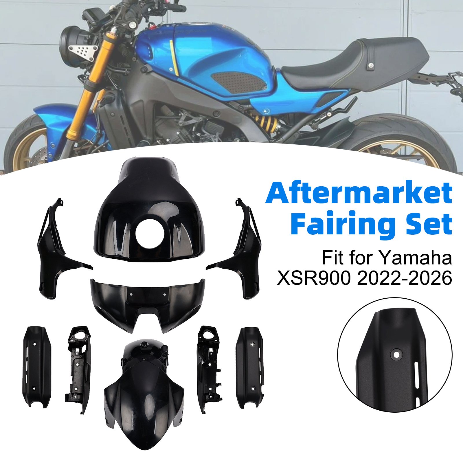 2022-2026 Yamaha XSR900 Bodywork Fairing Injection Unpainted Generic