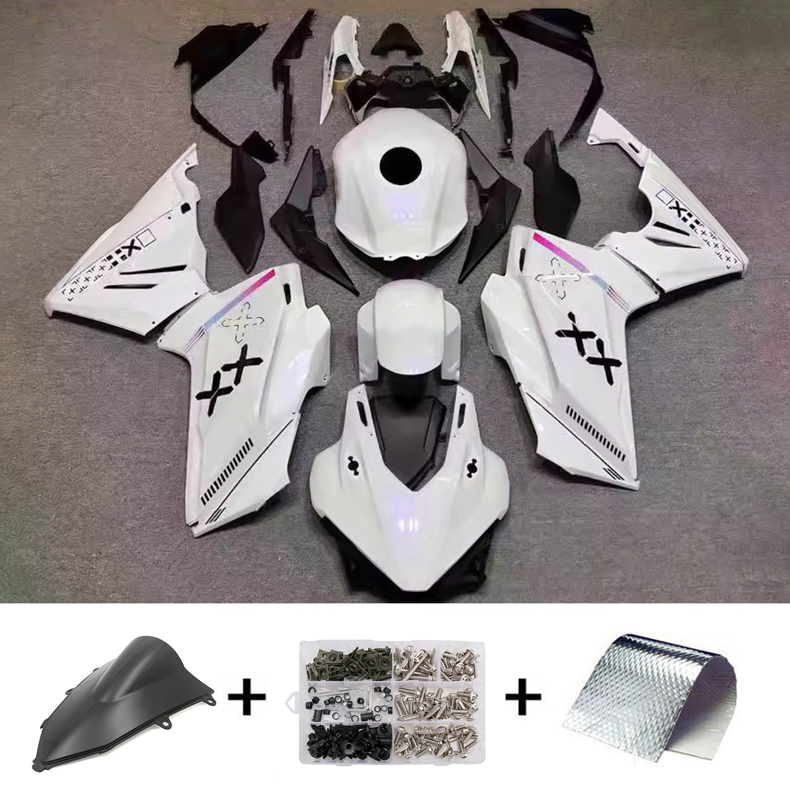 Amotopart 2024?2026 Honda CBR400R CBR500R Generic Injection Fairing Kit ABS Plastic #111
