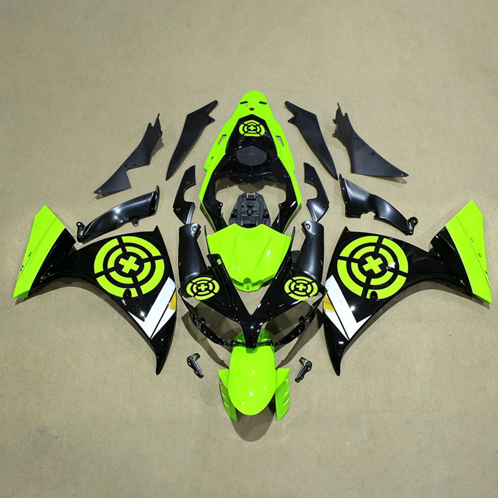 Amotopart 2009?2011 Yamaha YZFR1 YZF?R1 Generic Injection Fairing Kit ABS Plastic #191