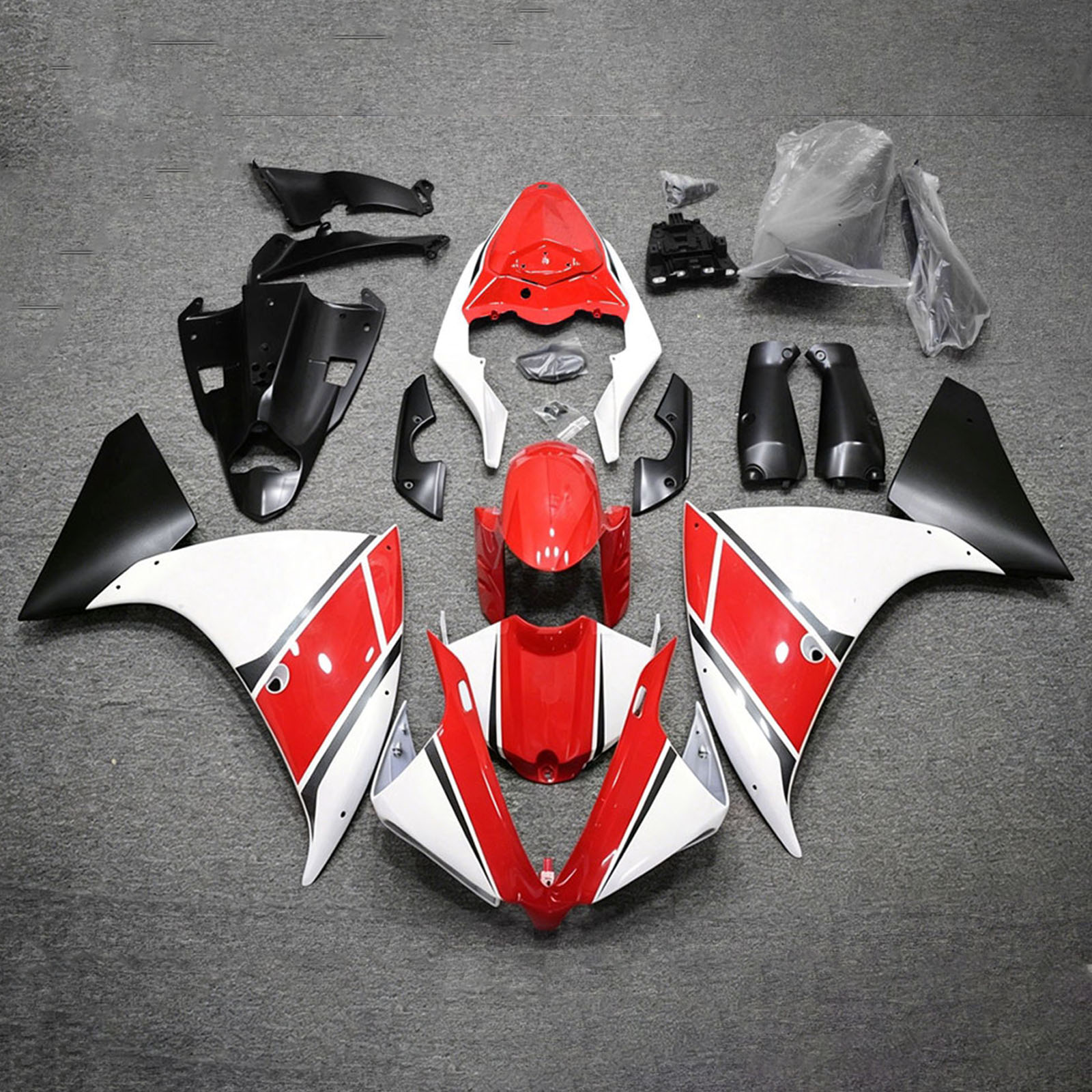 Amotopart 2009?2011 Yamaha YZFR1 YZF?R1 Generic Injection Fairing Kit ABS Plastic #196