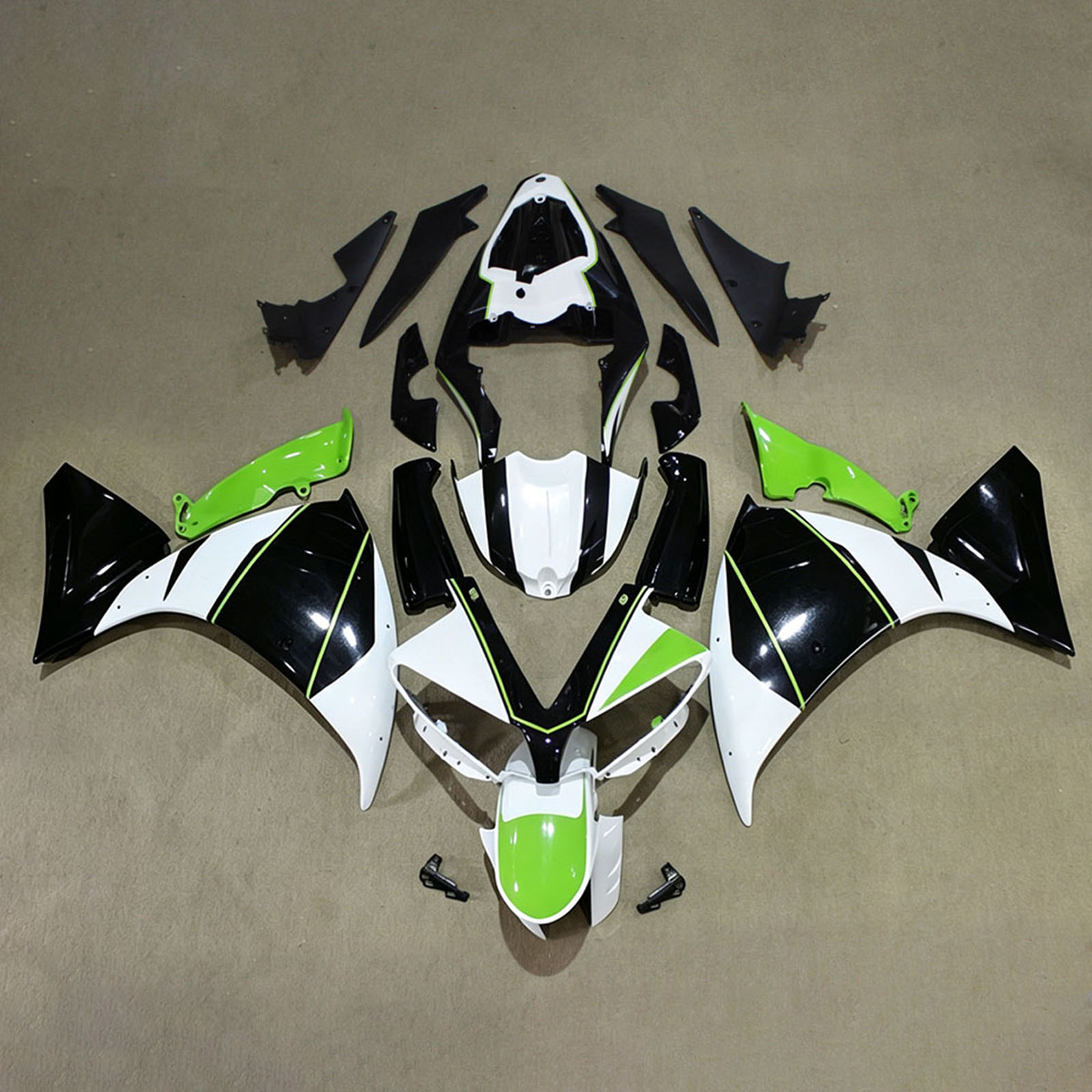 Amotopart 2009?2011 Yamaha YZFR1 YZF?R1 Generic Injection Fairing Kit ABS Plastic #207