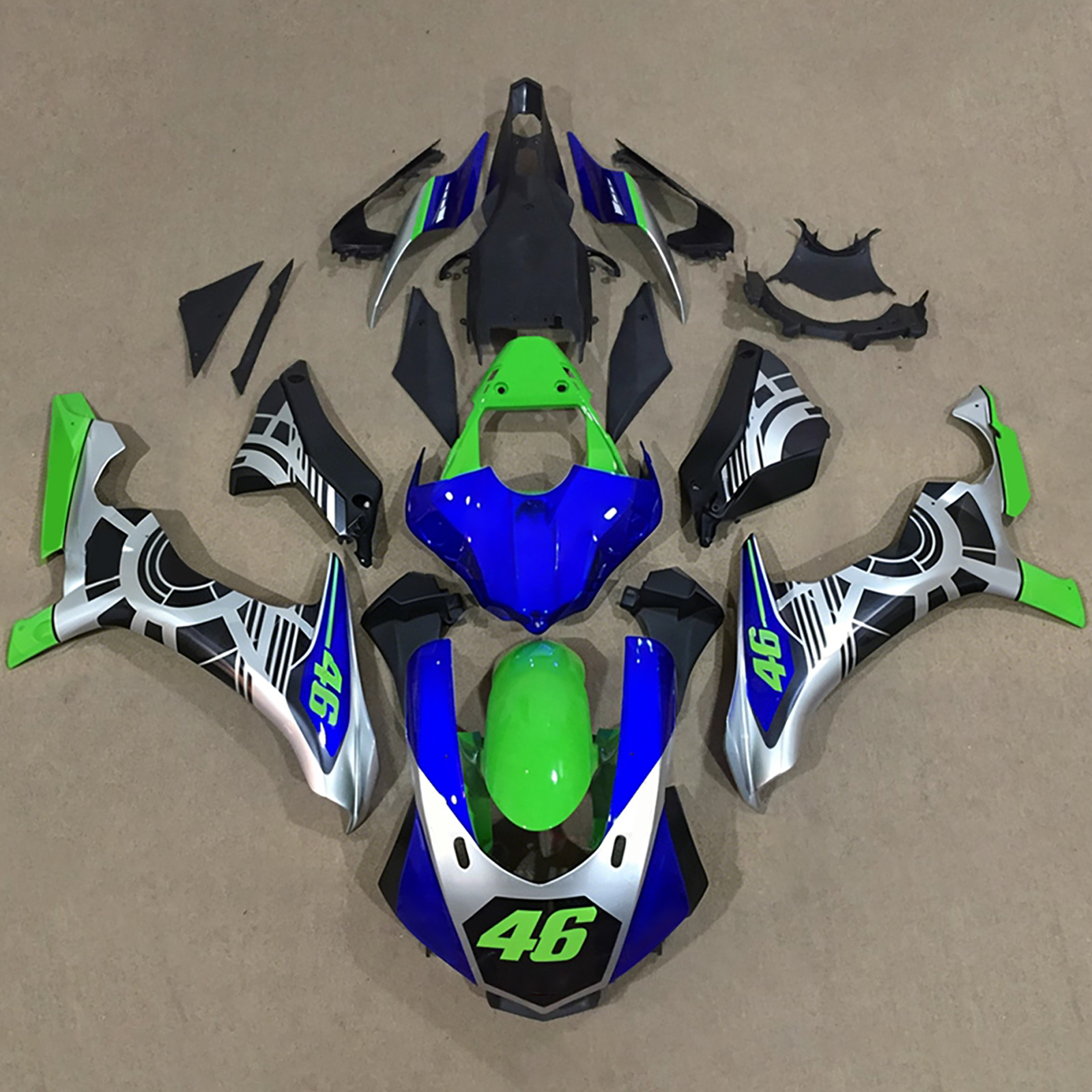Amotopart 2015?2019 Yamaha YZF 1000 R1 Generic Injection Fairing Kit ABS Plastic #233