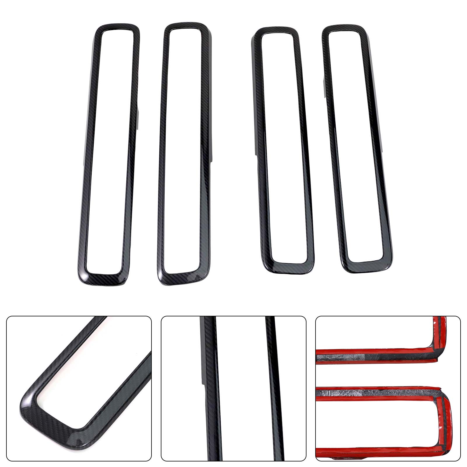 Dry Carbon Fiber Inner Door Frame Cover Trim Fit Benz W464 W463A G500 2019-2023