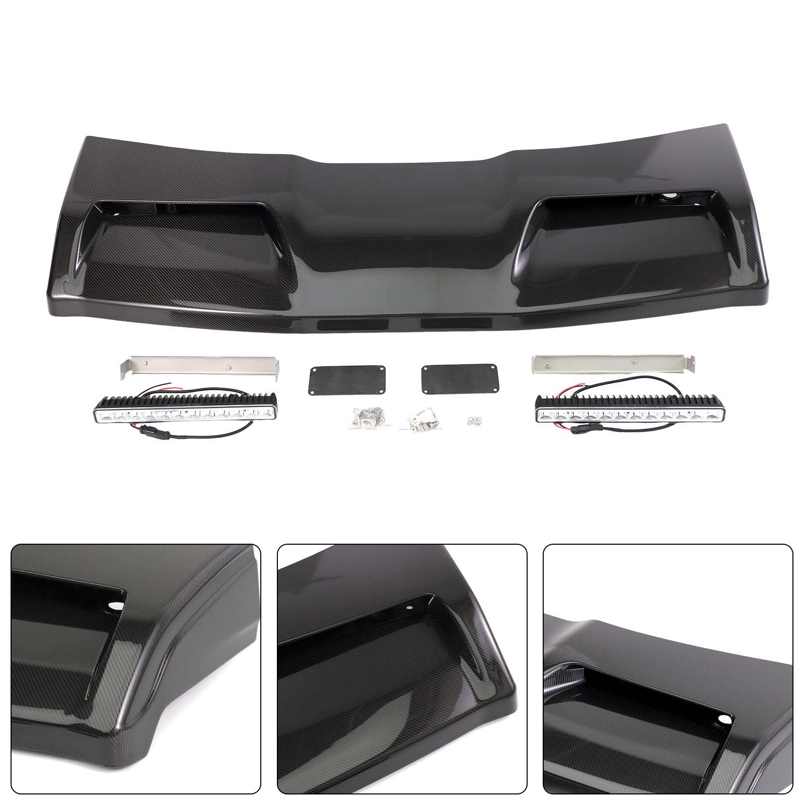 Mercedes Benz G-Class W464 W463A 2019-2023 With Led Light Concave style Front Roof Spoiler Wing