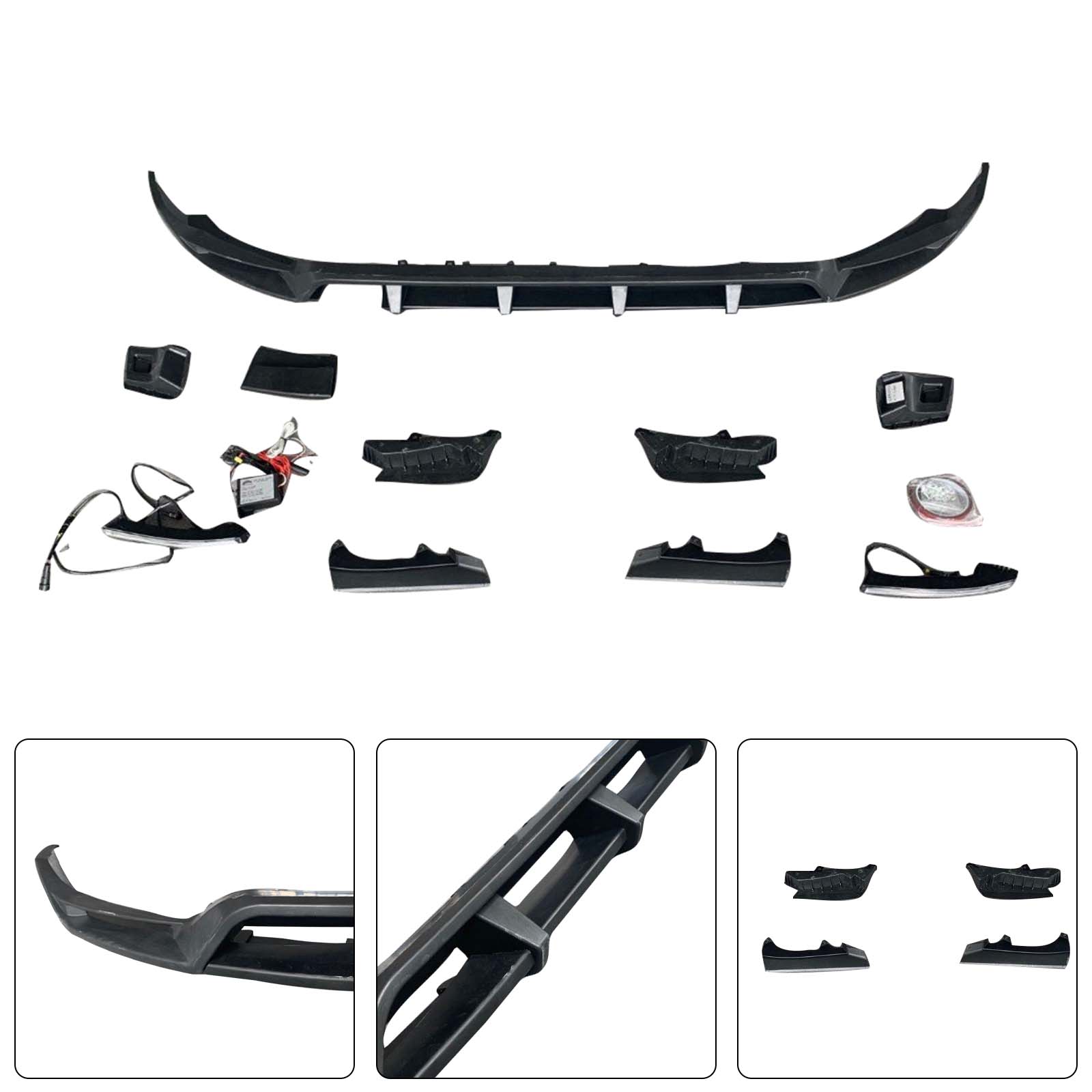 Shark Style Front Bumper Lip Fit Mercedes Benz G-Class W464 W463A 2019-2023