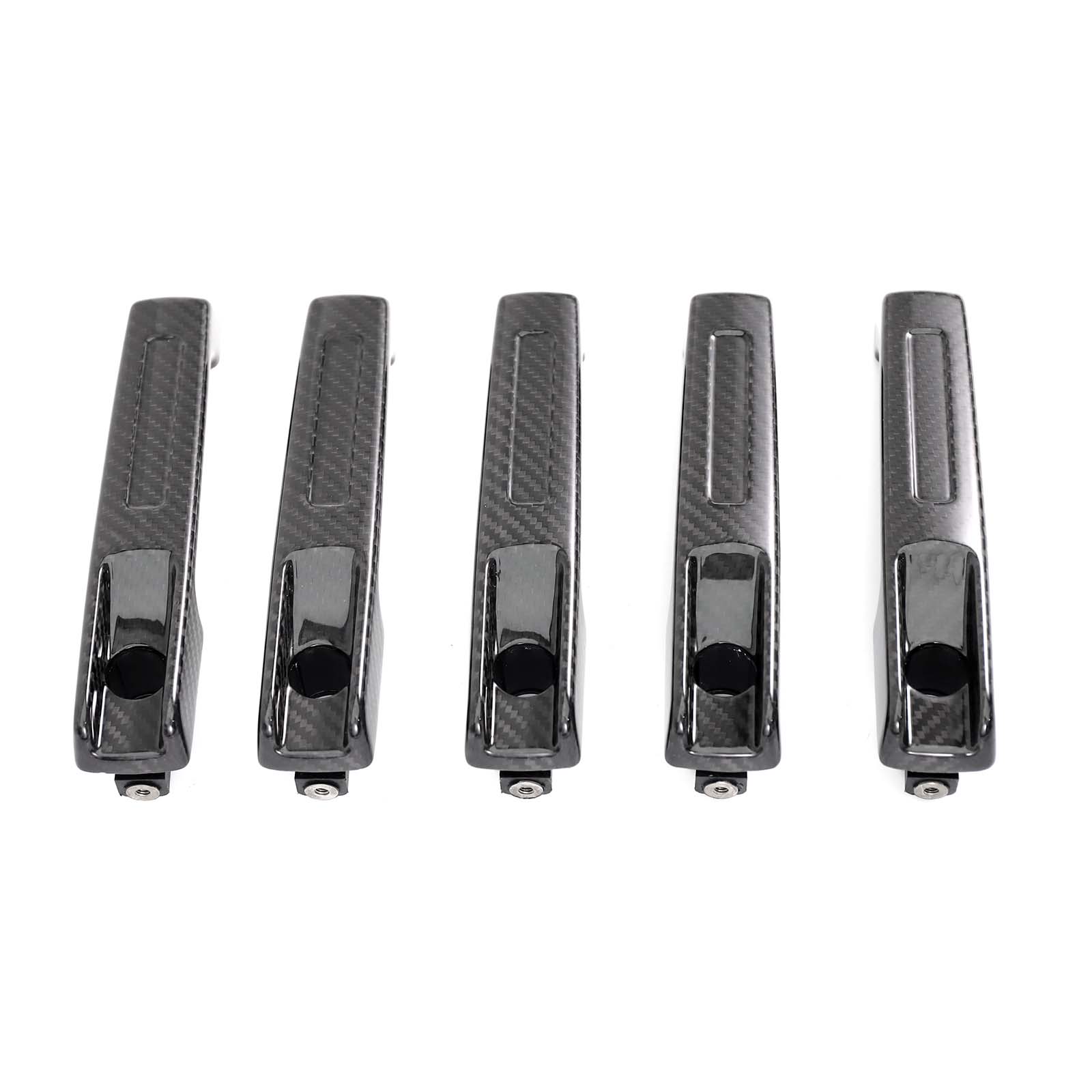 5PCS Carbon Fiber Door Handle Cover Trim Fit Mercedes G Class W464 2019-2023