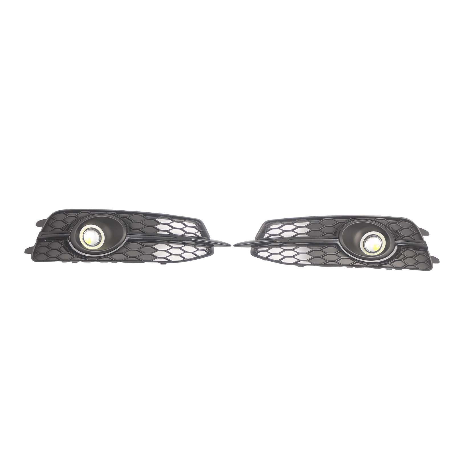 2PCS Car Front Bumper Fog Light Grille For Audi A6 C7 S-Line 2012-2014 W/LED