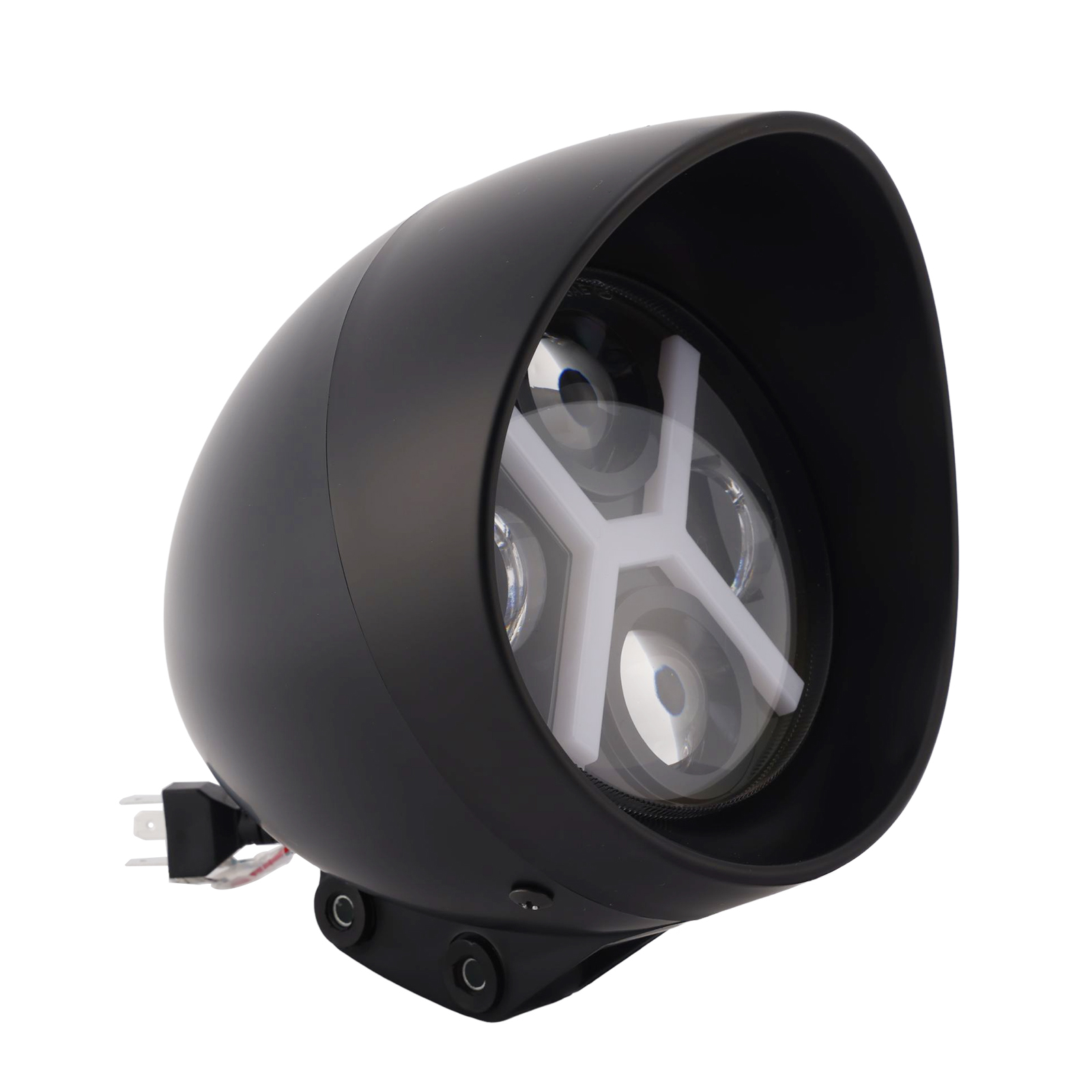 40W 5.75" Beam Headlight Fog Lamp Custom 4000Lm Black Fits For Racer Bobber #151