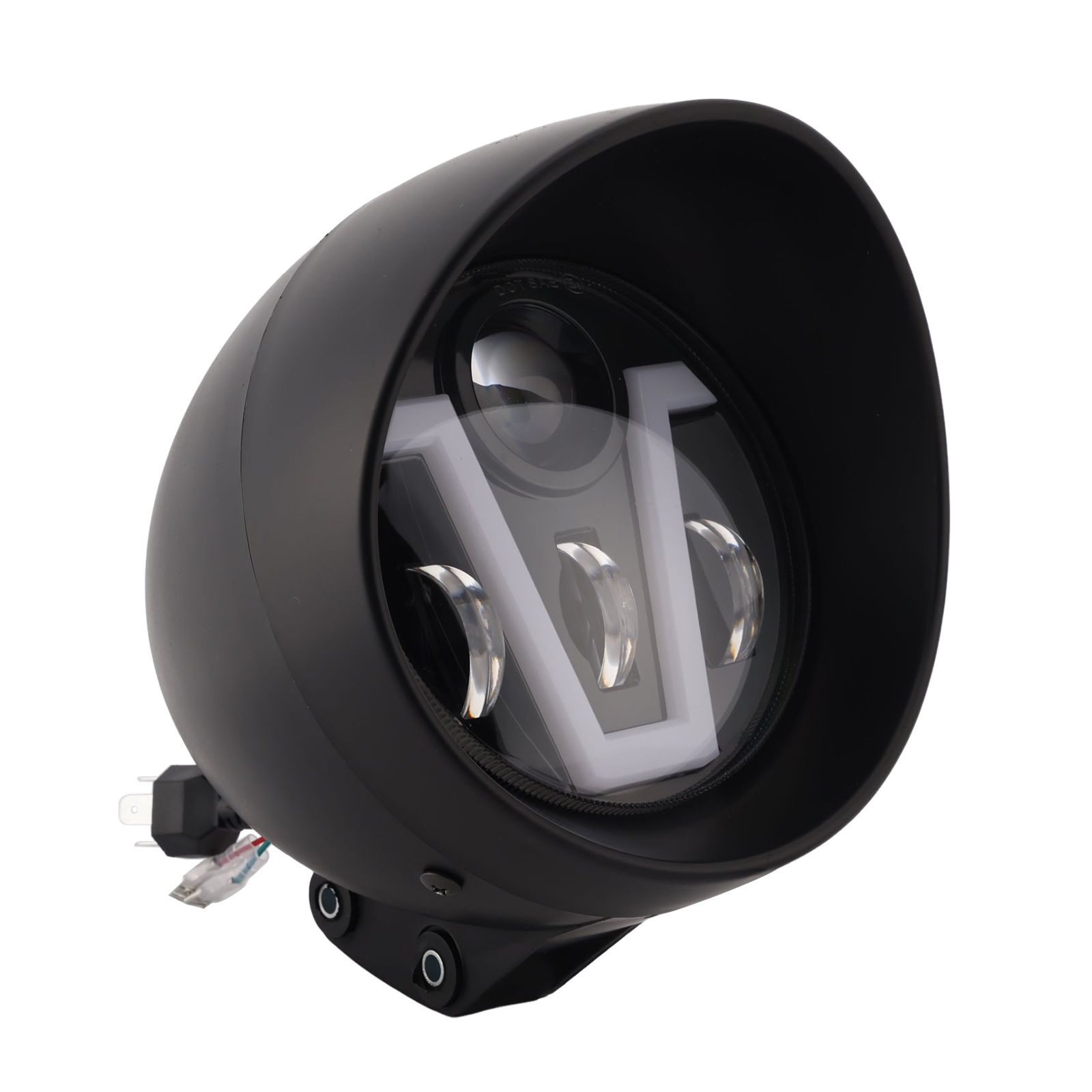 40W 5.75" Beam Headlight Fog Lamp Custom 4000Lm Black Fits For Racer Bobber #152