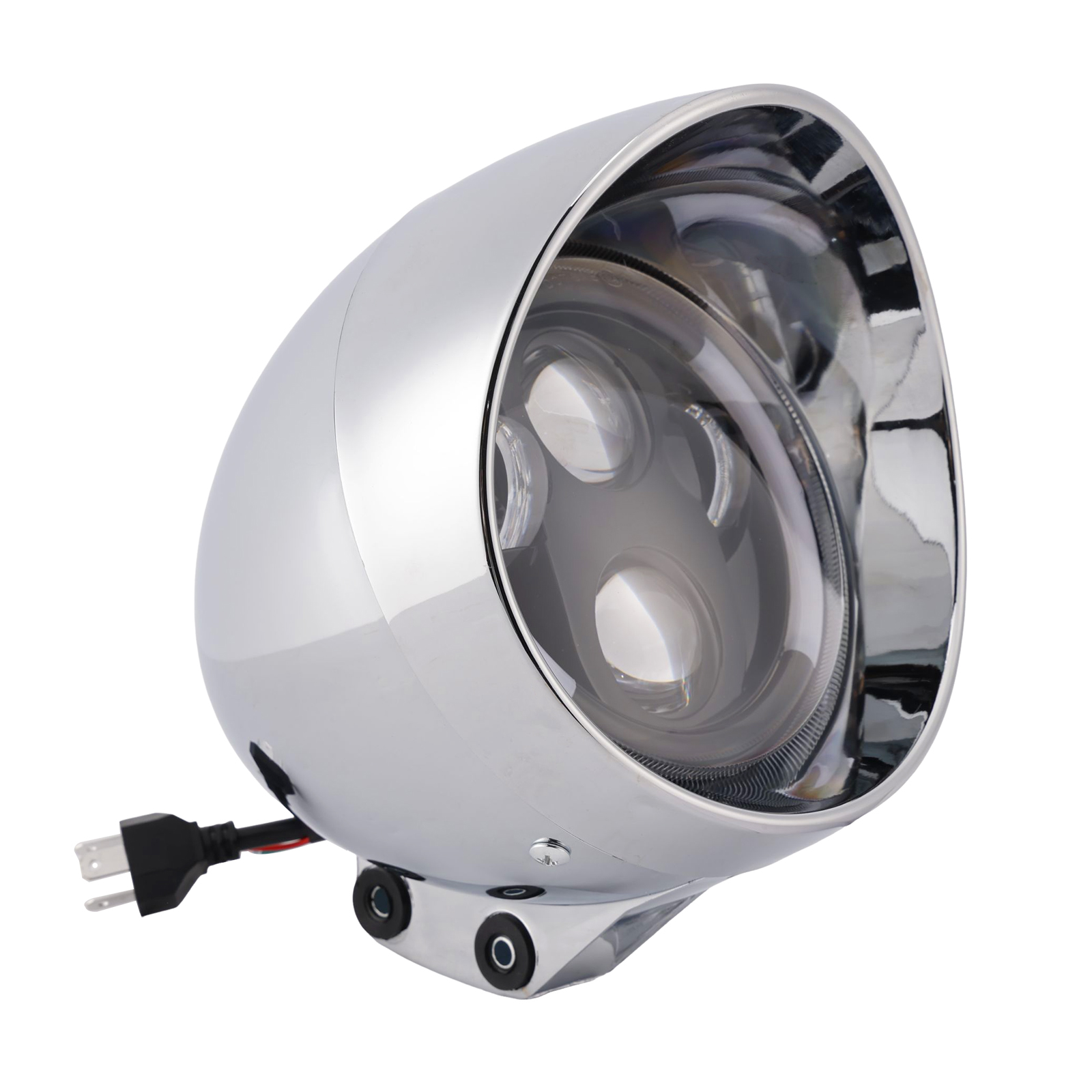 40W 5.75" Beam Headlight Fog Lamp Custom 4000Lm Chrome Fits For Racer Bobber #153