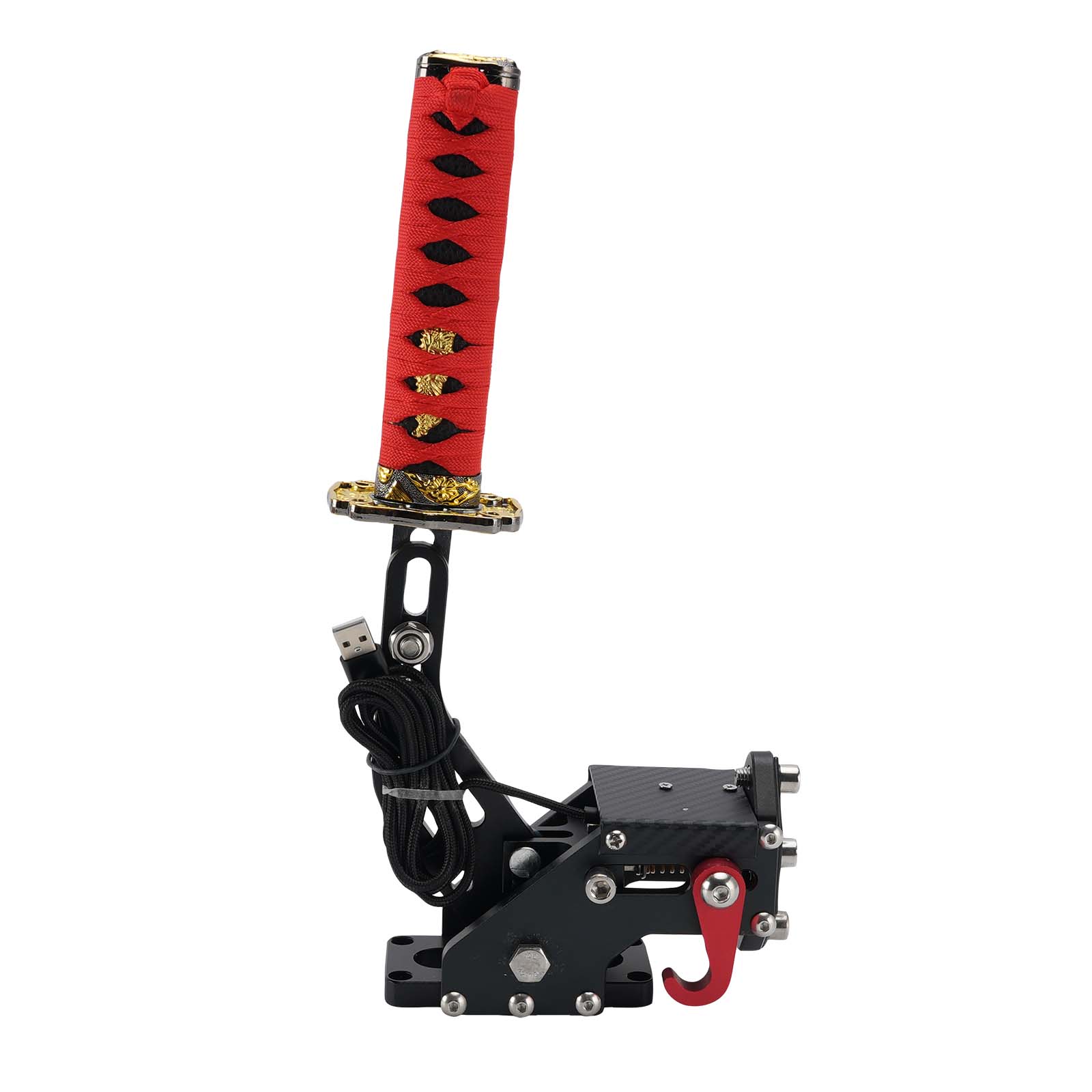 Racing Games Steering Wheel Stand 14Bit PC USB3.0 SIM Handbrake Sword Hilt BLK