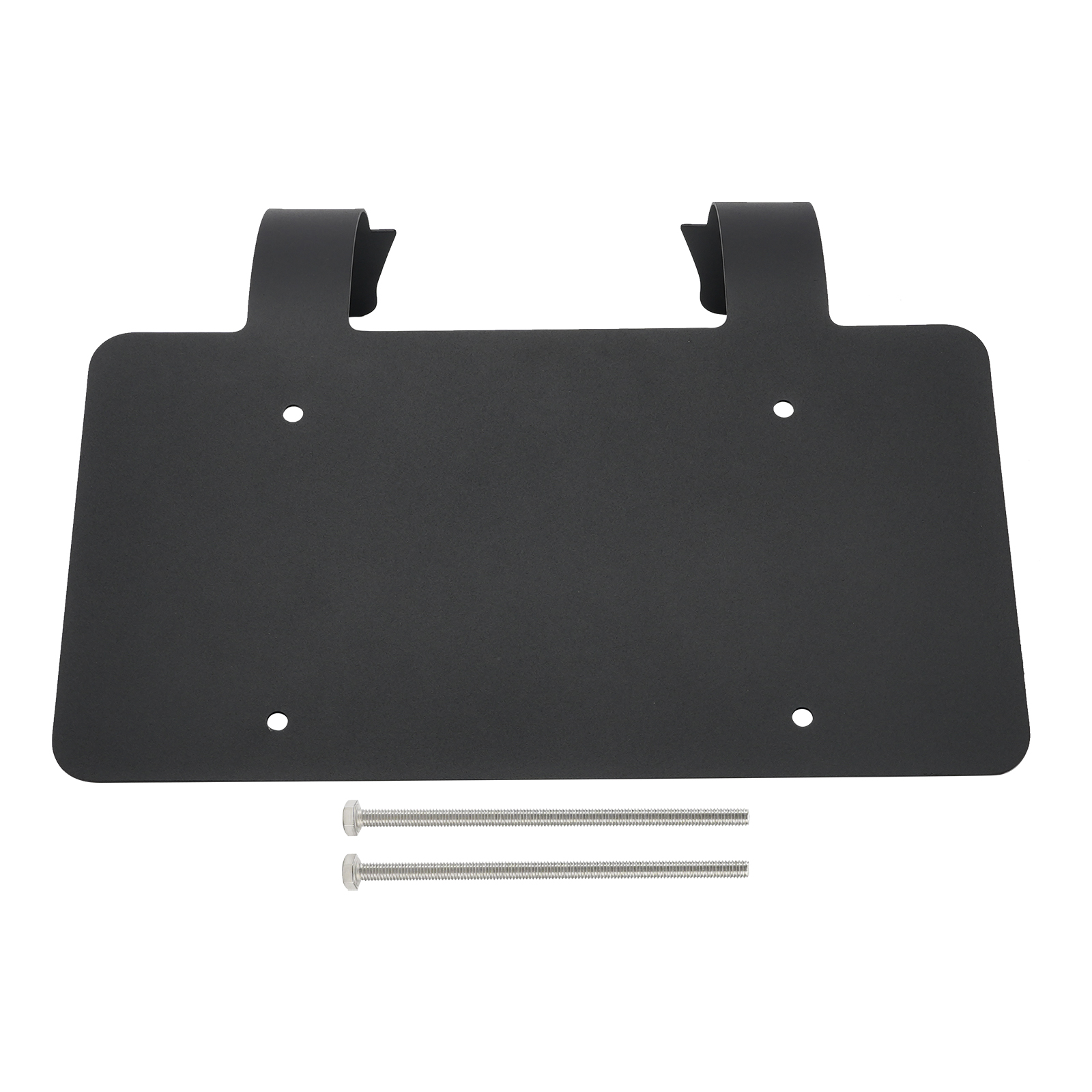 Semi Truck Commercial Truck Deer Guard Stainless License Plate Holder Black