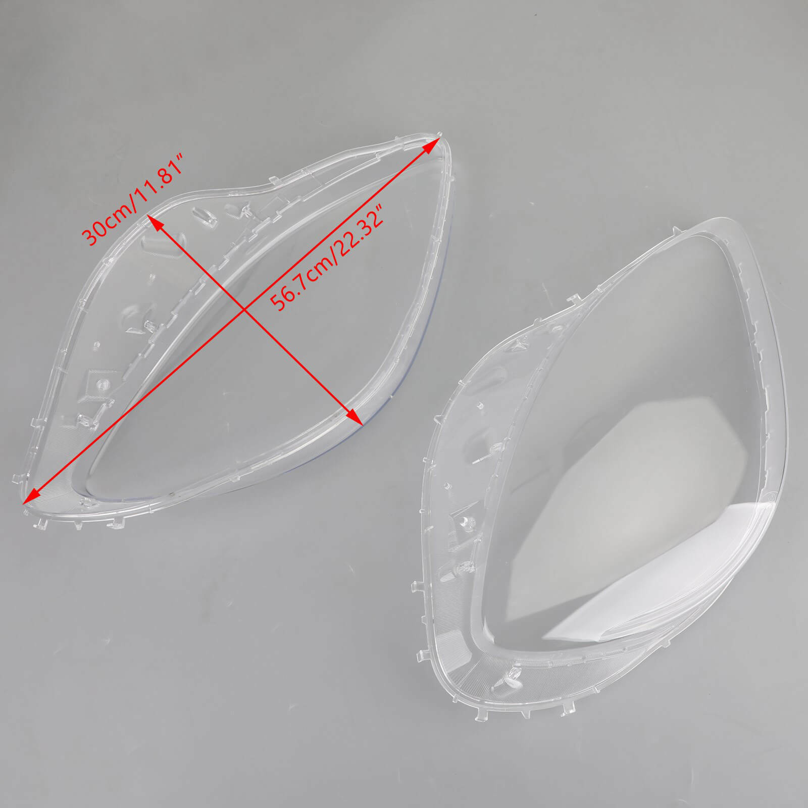 Headlight Replacement Lens Driver Passenger L+R PAIR For C6 Corvette 05-13 Clear Generic