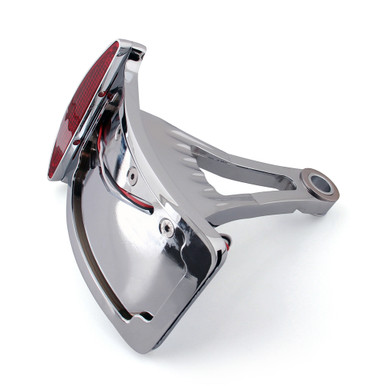 Chrome Curve Side Mount License Plate Bracket w/ LED Tail Light 7/8" or 1" Axle Chrome Curve Side Mount License Plate Bracket w/ LED Tail Light 7/8" or 1" Axle