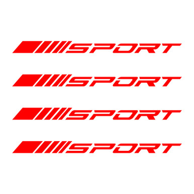 4Pcs SPORT Style Car Rims Wheel Hub Racing Sticker Graphic Decal Strip ...
