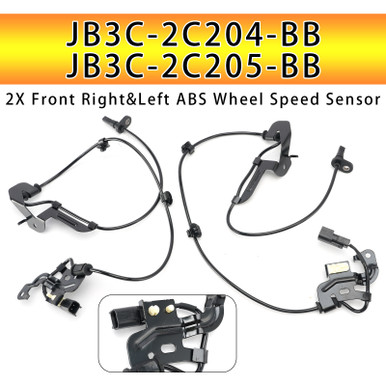 2X Front Right&Left ABS Wheel Speed Sensor for Ford JB3C-2C204-BB