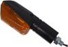 Indicator Mini GSXR Style Black Long Stem with Amber Lens Pair