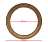 Exhaust Gaskets Flat Copper OD 34mm, ID 25mm, Thickness 4mm