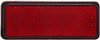 Reflector Red Rectangle Bolt-on Black Rim 85mm x 30mm