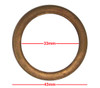 Exhaust Gaskets Flat Copper OD 43mm, ID 33mm, Thickness 4mm