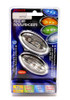 Oval Side Marker Light Flush Mounting with Blue LED Lights Pair