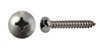 Screws Pan Head Self Taper Large Head S/less Steel 6mm x 20m Per 20