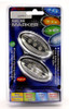 Oval Side Marker Light Flush Mounting with Green LED Lights Pair