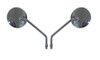 Mirrors 10mm Chrome Round Left & Right Early Fits Honda Style Pair