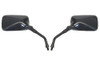 Mirrors 10mm Black Rectangle Left & Right Fits Honda Style Pair