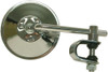Mirror Clamp-on Chrome Round Left or Right 9"Long Stem
