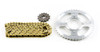 Chain & Sprocket Kit To Fit Yamaha YBR125 07-15 45/14 + 428H-118L Gold