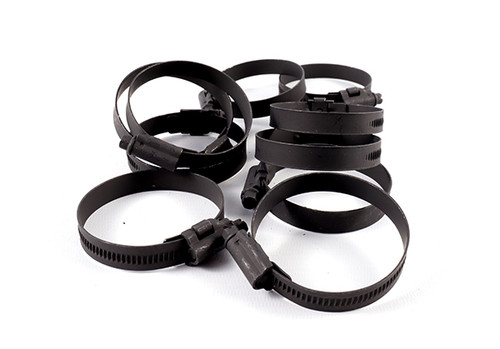 Stainless Steel Hose Clips 40mm to 60mm Black Finish Per 10
