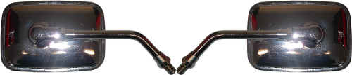 Mirrors 10mm Stainless Rectangle Left & Right Pair