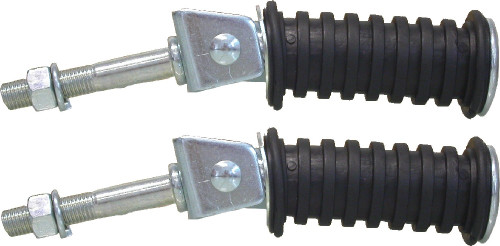 Footrests 10mm Round with longer mounting bolt Pair