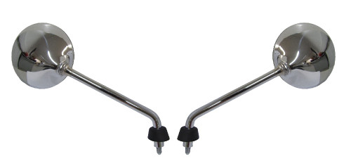 Mirrors 8mm Chrome Round Left & Right Vespa LX50, 125, 150 Pair
