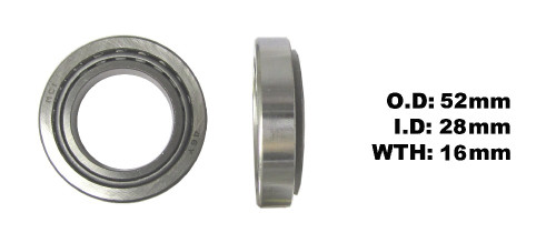 Taper Bearing ID 28mm x OD 52mm x Thickness 16mm 92116-1067