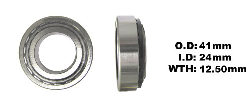 Taper Bearing ID 24mm x OD 41mm x Thickness 12.50mm 53212-030-000