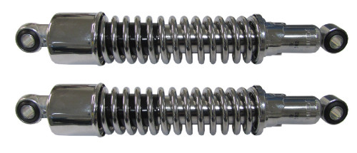 Fits Kawasaki KZ 200 A 1978-1983 Shock Absorber - Chrome - Rear Pair