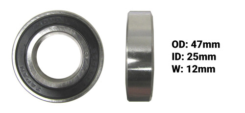 Fits Ducati Multistrada 1200 S Touring D-Air 2014 Wheel Bearing - Front Left