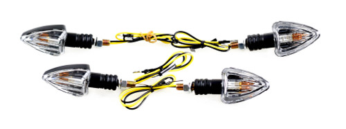 Com/Ind Mini Arrow Ridged Black With Clear Lens