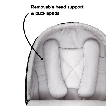 Removable head support and buckle pads [Black Platinum]