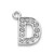 Rhinestone Letter Charm D