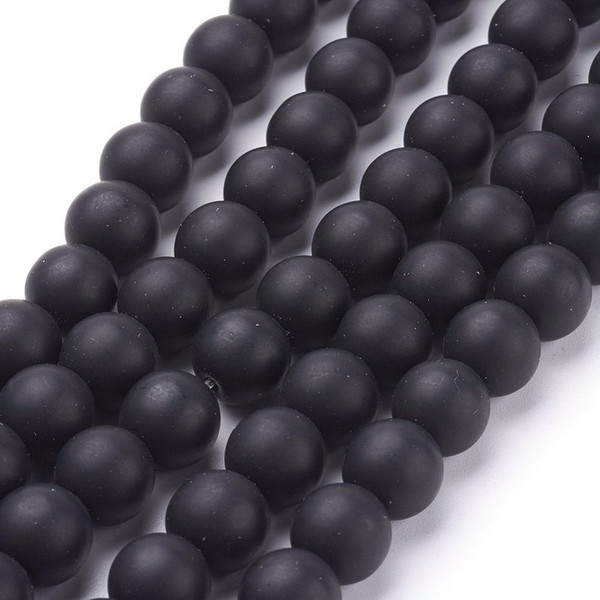 Matte Onyx Beads, Round, 10mm