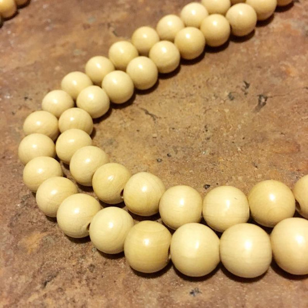 Natural Wood Beads, Round, 10mm, 100 pcs