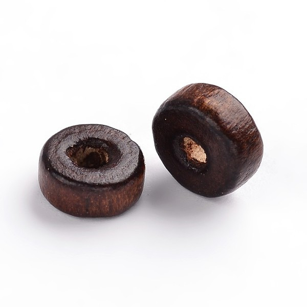 Brown Wood Beads, TUBE, 6mm x 3.5mm, 100 pcs