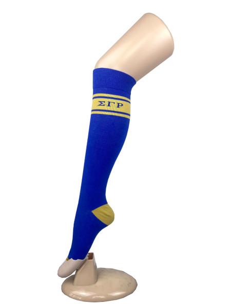 SGR Knee High Socks - blue with yellow