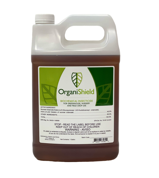 OrganiShield Concentrate One Gallon Container Natural And Organic Insecticide And Miticide.