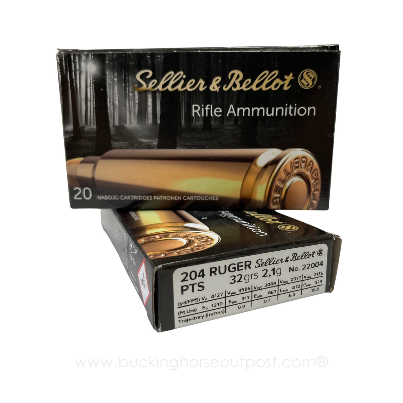 Sellier & Bellot .204 Ruger 32 Grain Plastic Tip Special 20rds Per Box (SB204A) - FREE SHIPPING ON ORDERS OVER $175