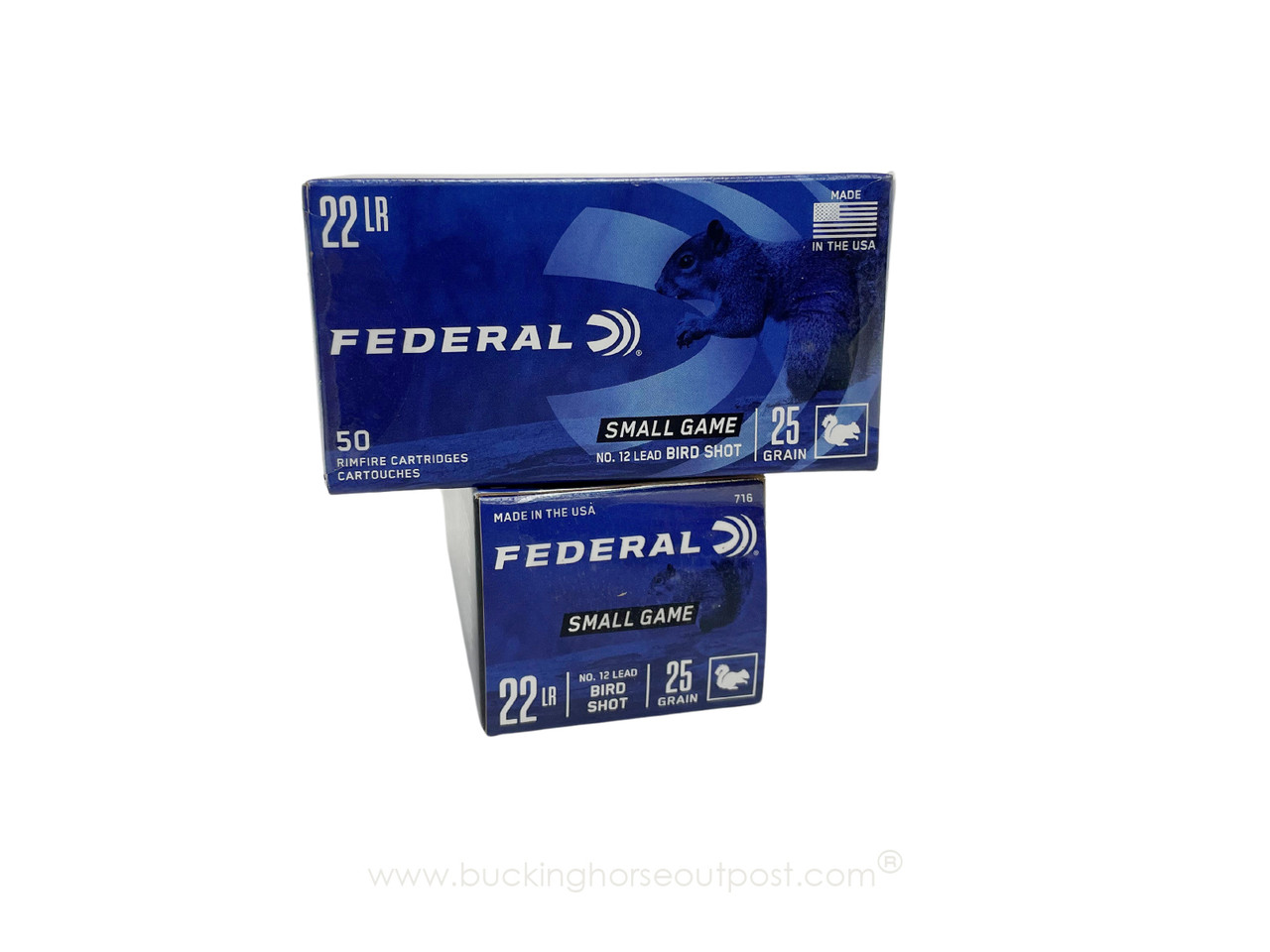 Federal Game-Shok .22 Long Rifle 25 Grain #12 Lead Birdshot 50rds Per Box (716) - FREE SHIPPING ON ORDERS OVER $175
